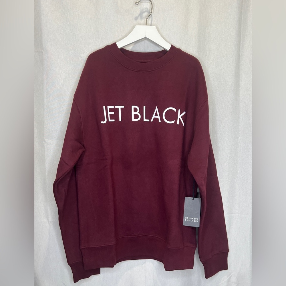 Brunette The Label Burgundy (Jet Black) Crewneck (S/M)